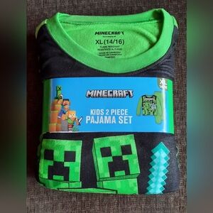 NEW Boys Minecraft 2 Piece Pajama Set Size 14/16